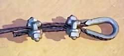 wire rope with three fastening errors