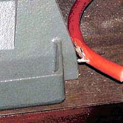 Electrical cord that is badly damaged and needs to be thrown away.