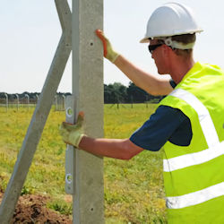 Worker wearing personal protective equipment