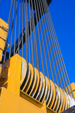 Crane wire rope lines