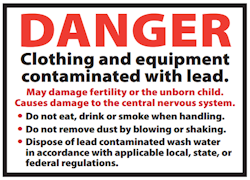 Danger Lead warning sign