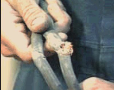 Damaged wire