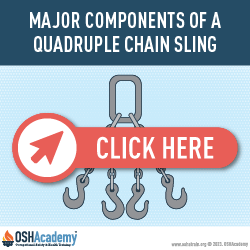 Infographic of Quadruple Chain Sling Components