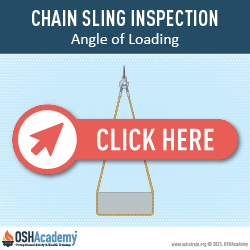 Infographic of Chain Slings Angle of Loading