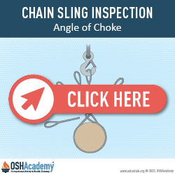 Infographic of Chain Slings-Angle of Choke