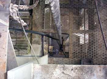 Picture of stairways ending too soon, above the bottom surface
