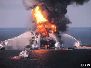 offshore rig fire