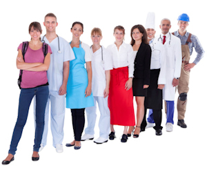 Image of a group of employees from all industries
