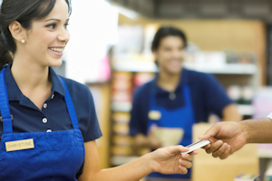 Image of employee at a retail store