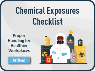 Infographic on managing chemical risks and complaince with hazardous chemicals.