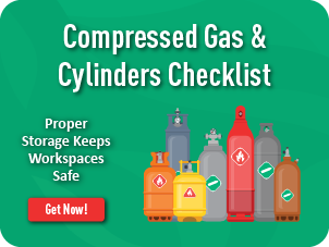 Infographic to ensure safe handling and storage of compressed gas and cylinders.