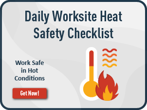 Infographic to identify hazards when in the heat.