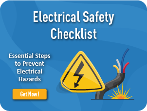 Infographic to identify hazards when working around electrical hazards.